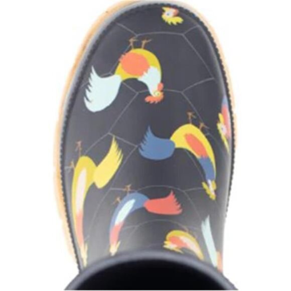 NEW Women's Unique Printed Tall 100% Waterproof Rain Boot Adjustable Strap - Picture 6 of 6